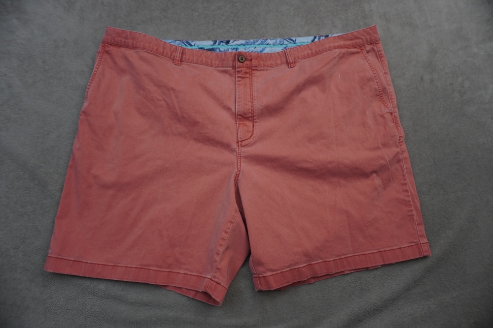 Tommy Bahama Shorts Mens 50 Pink Chino Stretch Canvas Relaxed Casual 9" Inseam